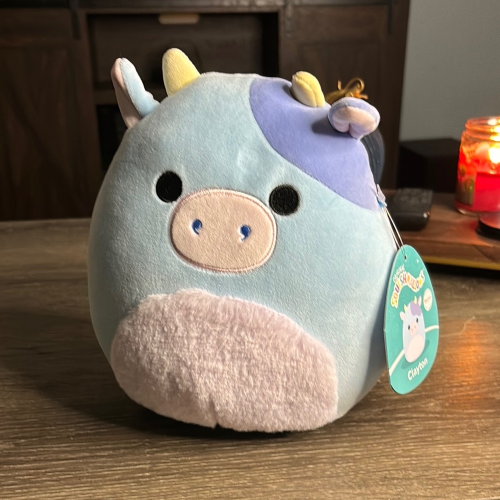 Clayton the Blue Cow Boxlunch Edition Squishmallow 8”